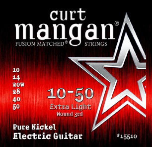 CURT MANGAN 10-50 Pure Nickel Wound Extra Light Set струны для электрогитары