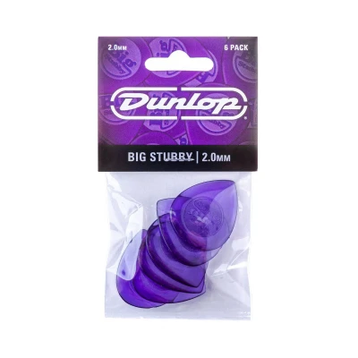 Медиаторы Dunlop 475P200 Big Stubby 6Pack, толщина 2 мм, 6 шт.