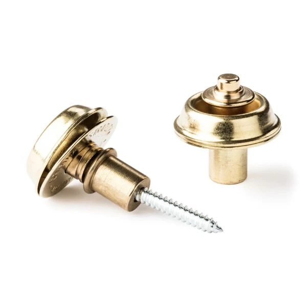 Комплект креплений для гитарного ремня, потайной, латунный Dunlop SLS1402BR Straplok Flush Mount