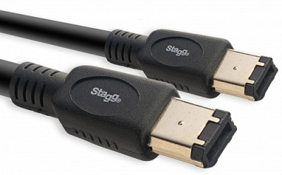 STAGG NCC1,5FW6 - кабель FireWire - 6-pin to 6-pin - совместимый с FireWire 400 1,5 м