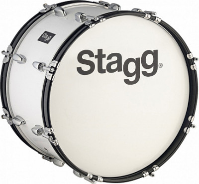 STAGG MABD-2012 Маршевый бас-барабан 20" x 12". Цвет белый, черный обруч