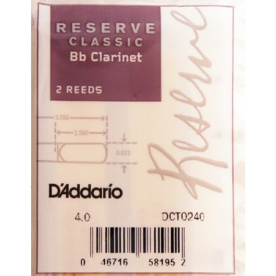 RICO DCT0240 Reserve Classic трости для кларнета Bb №4, 2 шт