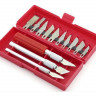 Набор ножей с цанговым зажимом (алюминий), 16 предметов (JAS-4014)