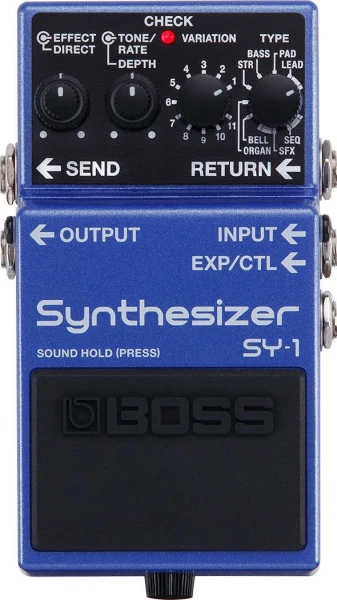 Полифонический синтезатор гитарных тембров Boss SY-1 SYNTHESIZER Sound Tryout
