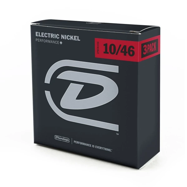 Струны для электрогитары Dunlop 3PDEN1046 Electric Guitar 3Pack, никель, 10-46, 3 пачки