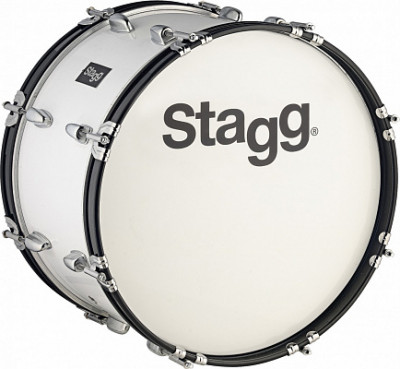 STAGG MABD-2212 Маршевый бас-барабан 12" x 22". Цвет белый, черный обруч