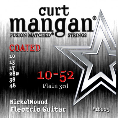 CURT MANGAN 10-52 Nickel Wound COATED струны для электрогитары