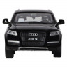 Машина "АВТОПАНОРАМА" Audi Q7, черный, 1/32, свет, звук, инерция, в/к 17,5*13,5*9 см