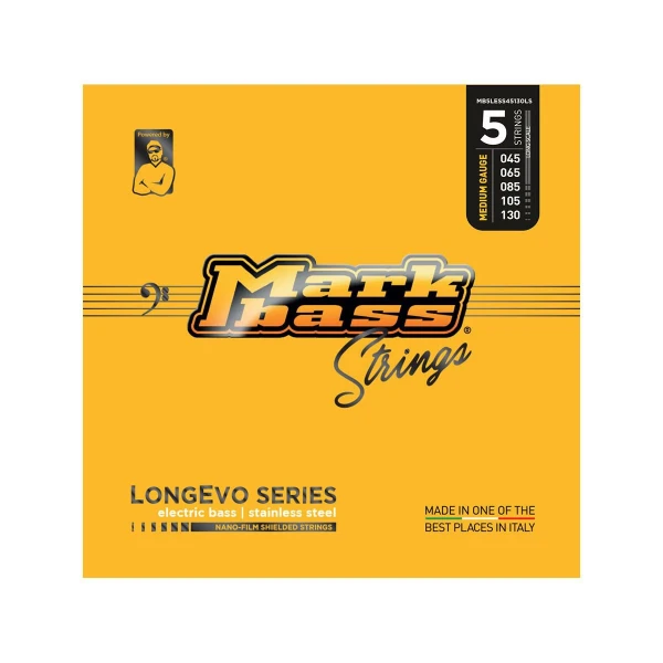 Струны для 5-струнного баса, стальные, с защитным покрытием Markbass Longevo Series MB5LESS45130LS, 45-130