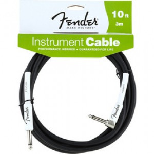 FENDER 10' ANGLE INSTRUMENT CABLE BLACK - инстументальный кабель, 3 м, цвет чёрный