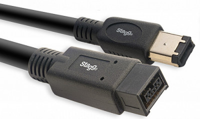 STAGG NCC1,5FW8FW6 - FireWire кабель 8-pin to 6-pin - совместимый с FireWire 400 , FireWire 800 1,5 м