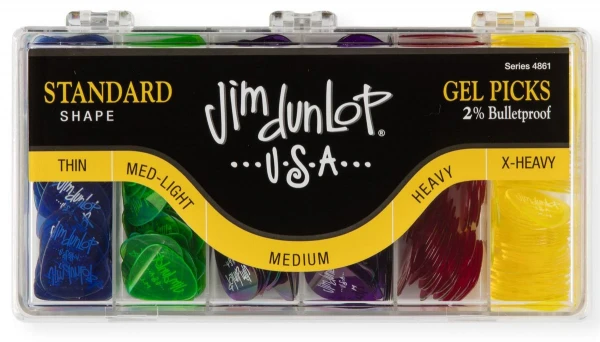 Коробка с медиаторами Dunlop 4861 Gels Display, HV, LT, ML, XH - 72 шт., MD - 144 шт., 432 шт.