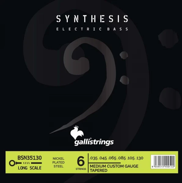 Комплект струн для 6-ти стр бас-гитары 035-130 GALLI STRINGS BSN35130 medium custom