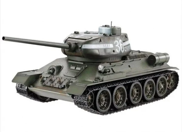 Р/У танк Taigen 1/16 T34-85 СССР дым для ИК боя V3 2.4G RTR