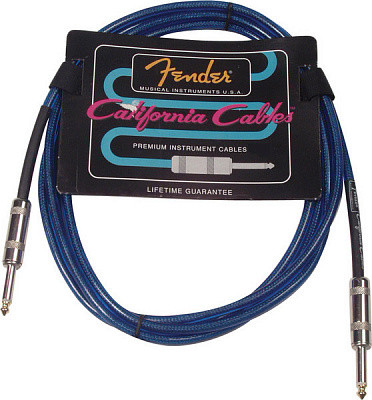 FENDER 10' CALIFORNIA CABLE LAKE PLACID BLUE инструментальный кабель, 3 м