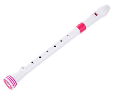 NUVO Recorder (White/Pink) блокфлейта сопрано барочная, строй С (До) + кейс и таблица аппликатуры