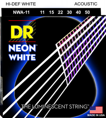 Струны для акустических гитар DR NWA-11-50 NEON WHITE