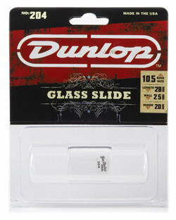 DUNLOP 204 Tempered Glass Medium Medium Knuckle (20 x 25 x 28mm, rs 10-11) слайд для гитары стеклянный