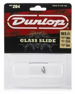 DUNLOP 204 Tempered Glass Medium Medium Knuckle (20 x 25 x 28mm, rs 10-11) слайд для гитары стеклянный