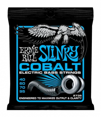 Ernie Ball 2735 Cobalt Bass Extra Slinky (40-60-70-95) для бас-гитары