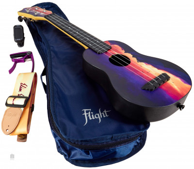 FLIGHT TUS-EE SUNSET dPACK 1 - укулеле сопрано в комплекте