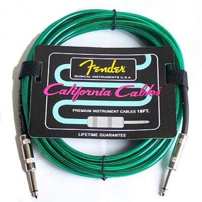 FENDER 10' CALIFORNIA CABLE SURF GREEN инструментальный кабель, 3 м