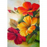 Картина мозаикой 15х20 ОГНЕННЫЕ ОТТЕНКИ (16 цветов)