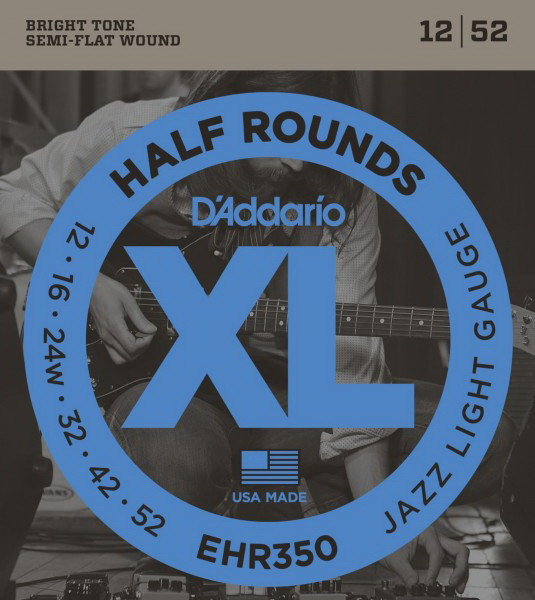 D'ADDARIO EHR350 Jazz Light 12-52 струны для электрогитары