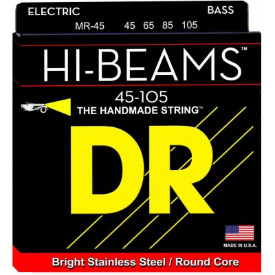 DR MR-45 Hi-Beam струны для бас-гитары среднего натяжения (45-105)