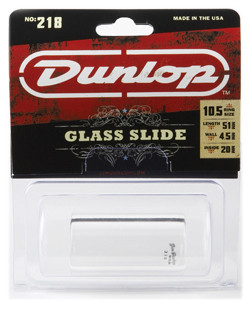 DUNLOP 218 Tempered Glass Heavy Medium Short слайд для гитары стеклянный