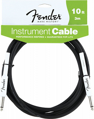 FENDER 10' INSTRUMENT CABLE BLACK-инстументальный кабель, 3 м, цвет чёрный