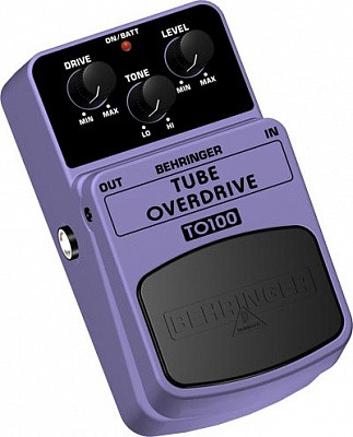 BEHRINGER TO100- Педаль эффектов овердрайв с аутентичным ламповым звучанием для гитар, бас-гитар и клавишных.