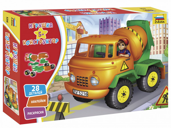 Игрушка-конструктор Бетономешалка 28 деталей