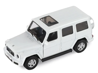 Машина "АВТОПАНОРАМА" Mercedes-Benz G350d, белый, 1/42, инерция, в/к 17,5*12,5*6,5 см