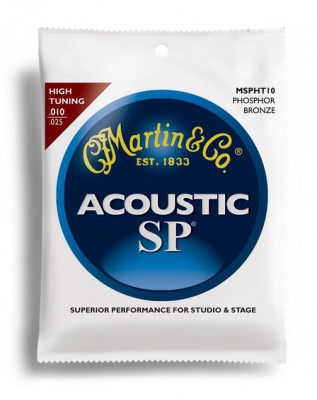 MARTIN MSPНТ10 SP Phosphor Bronze High Tuning 10-25 струны для акустической гитары