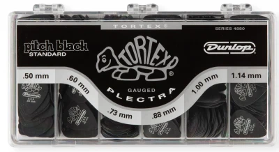 Короб для медиаторов Dunlop 4880 Tortex Pitch Black Standard Display, 050, 060, 073, 088, 100, 114 - 72 шт, 432 шт