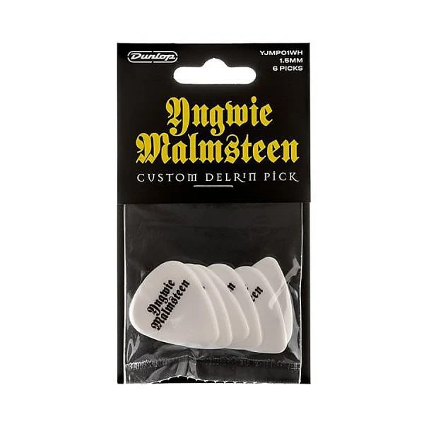 Медиаторы Dunlop YJMP01WH Yngwie Malmsteen 1.5mm 6Pack, толщина 1.5 мм, 6 шт.