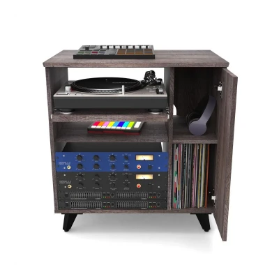 Рэковая стойка для серии Sound Desk и Workbench Glorious Modular Side Rack Walnut, цвет орех