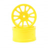 Колесные диски задние желтые для багги Himoto масштаба 1/16, 2шт.