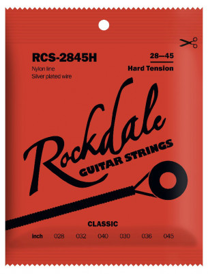 ROCKDALE RCS-2845H струны для классической гитары, сильное натяжение, нейлон (посеребрённая оплётка)