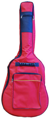 Чехол 5 мм для акустической гитары AGT-B03 RD, красный