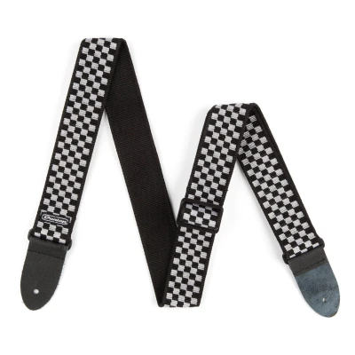 Гитарный ремень Dunlop D3831BK Classic Black/White Check