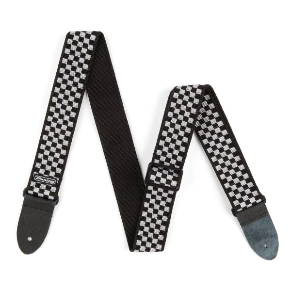 Гитарный ремень Dunlop D3831BK Classic Black/White Check
