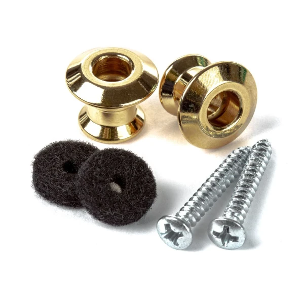 Комплект креплений для ремня Dunlop 2PSLS034G Straplok Dual Design Strap Button Set, золото