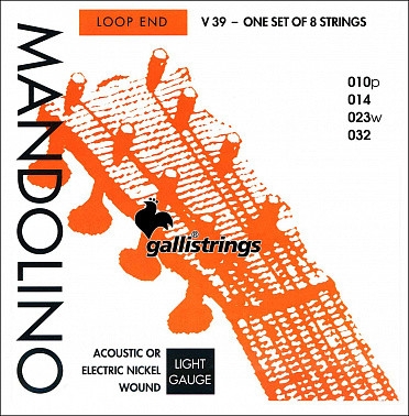 Струны для мандолины GALLI STRINGS V039 (010-.014-.023w-.032)