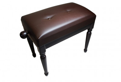 Банкетка для пианино R-7 коричневого цвета с пуговицами