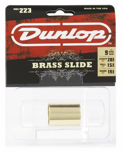 DUNLOP 223 Brass Slide Medium Medium Knuckle (19 x 22 x 28mm, rs 9-10) слайд для гитары латунный
