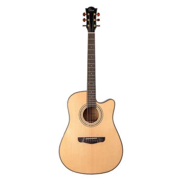 Акустическая гитара с чехлом Omni D-890S, дредноут, массив ели, цвет натуральный