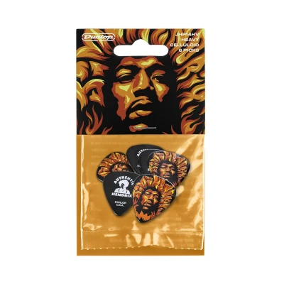 Медиаторы Dunlop JHP14HV Jimi Hendrix Voodoo Fire 6Pack, жесткие, 6 шт.