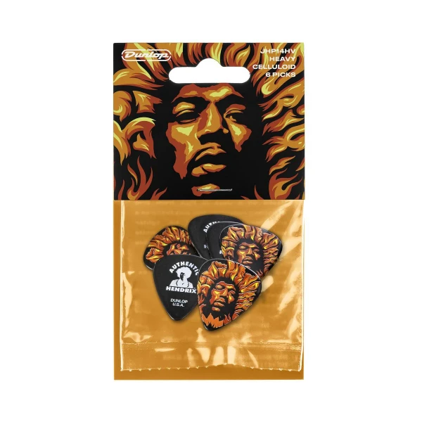 Медиаторы Dunlop JHP14HV Jimi Hendrix Voodoo Fire 6Pack, жесткие, 6 шт.